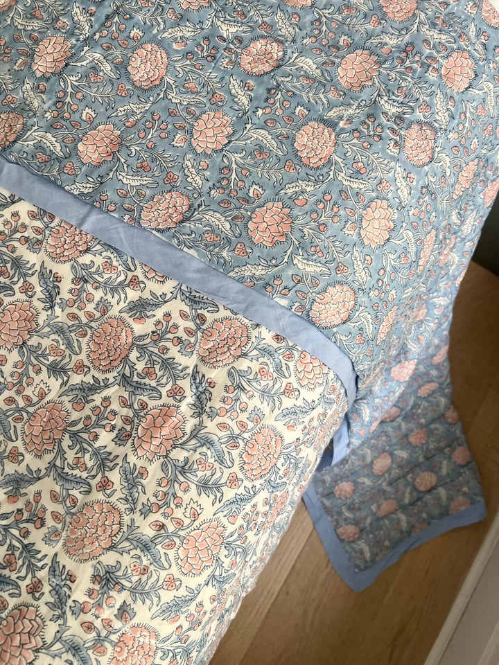 Glacier Blue Johari Reversible Quilt