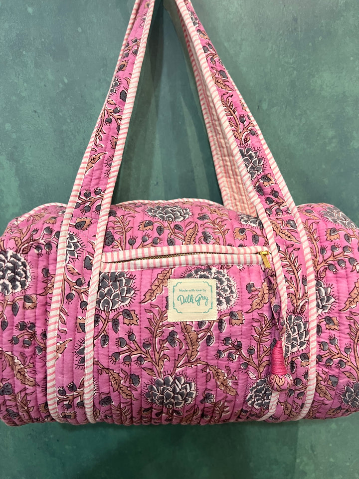 Johari Mini Bowling Bag in lavender & blue