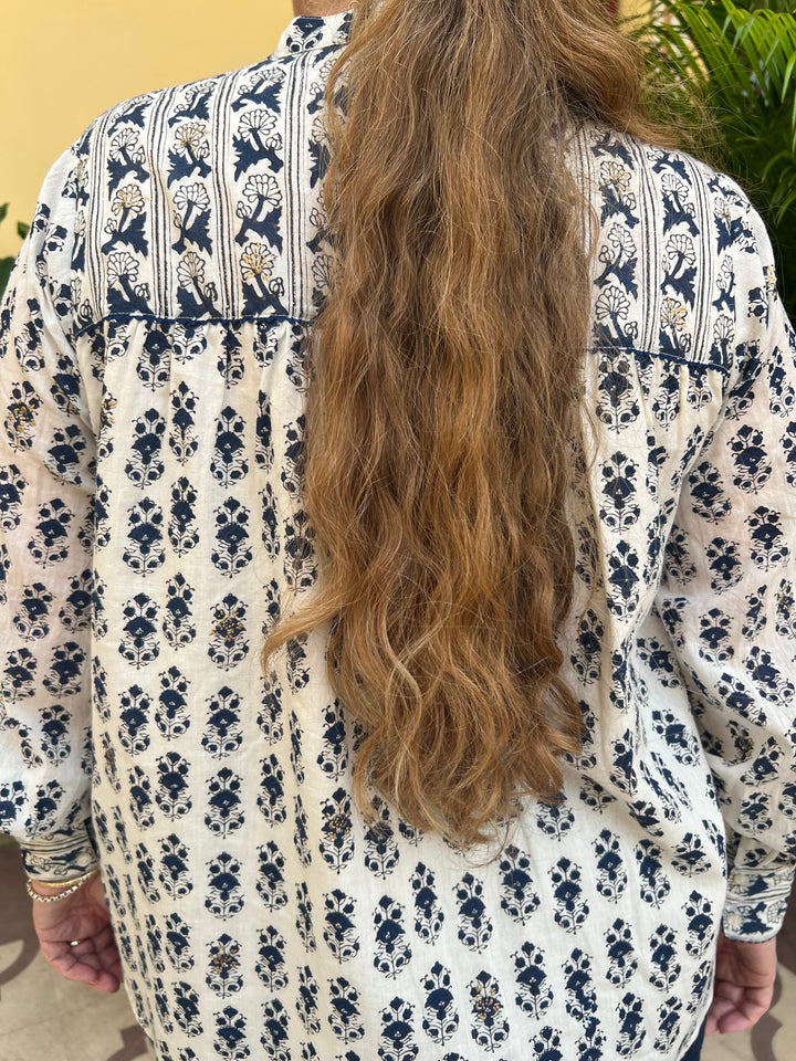 Sammia shirt in lassi and midnight PRE ORDER - shipping 16th October