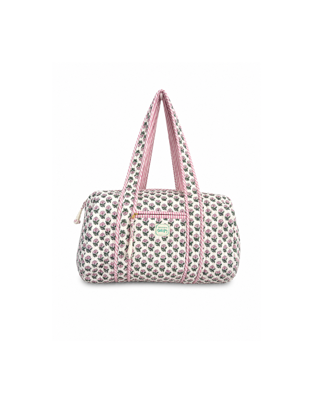 Daisy Buta Mini Bowling Bag in white and sage