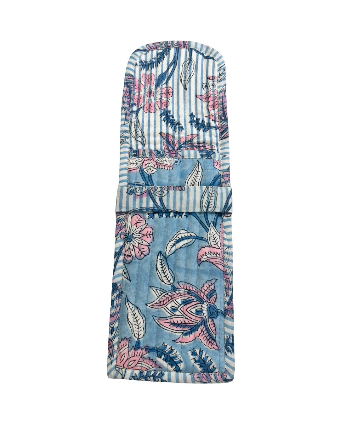 Champaca Glasses Case in dusty blue & pink