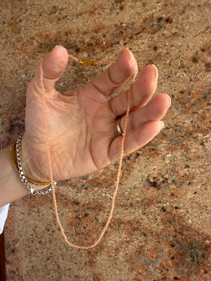 Jaipur Gem Choker in Peach Moonstone - SHIPS 9TH SEPTEMBER