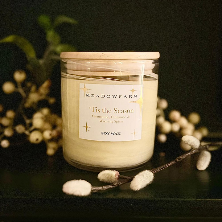 'Tis the Season Christmas candle