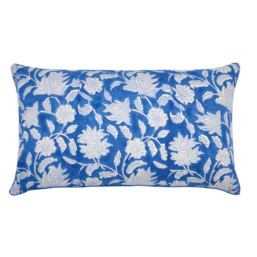 Champaca Rectangle Cushion In Sapphire
