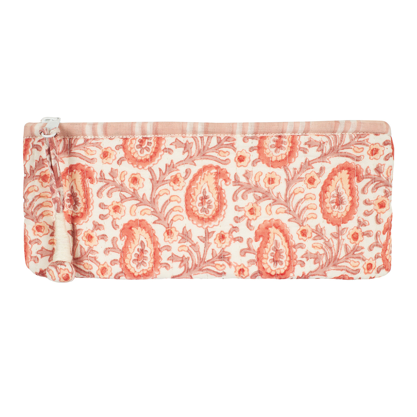 Peach Paisley Pencil Case