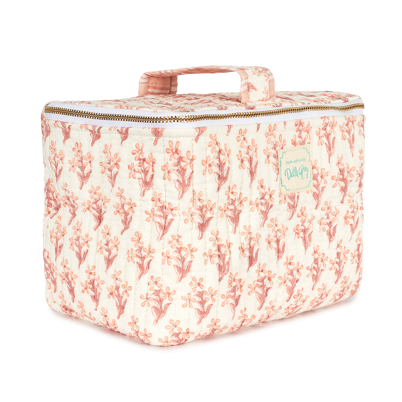 Peach Daisy Cosmetics Case