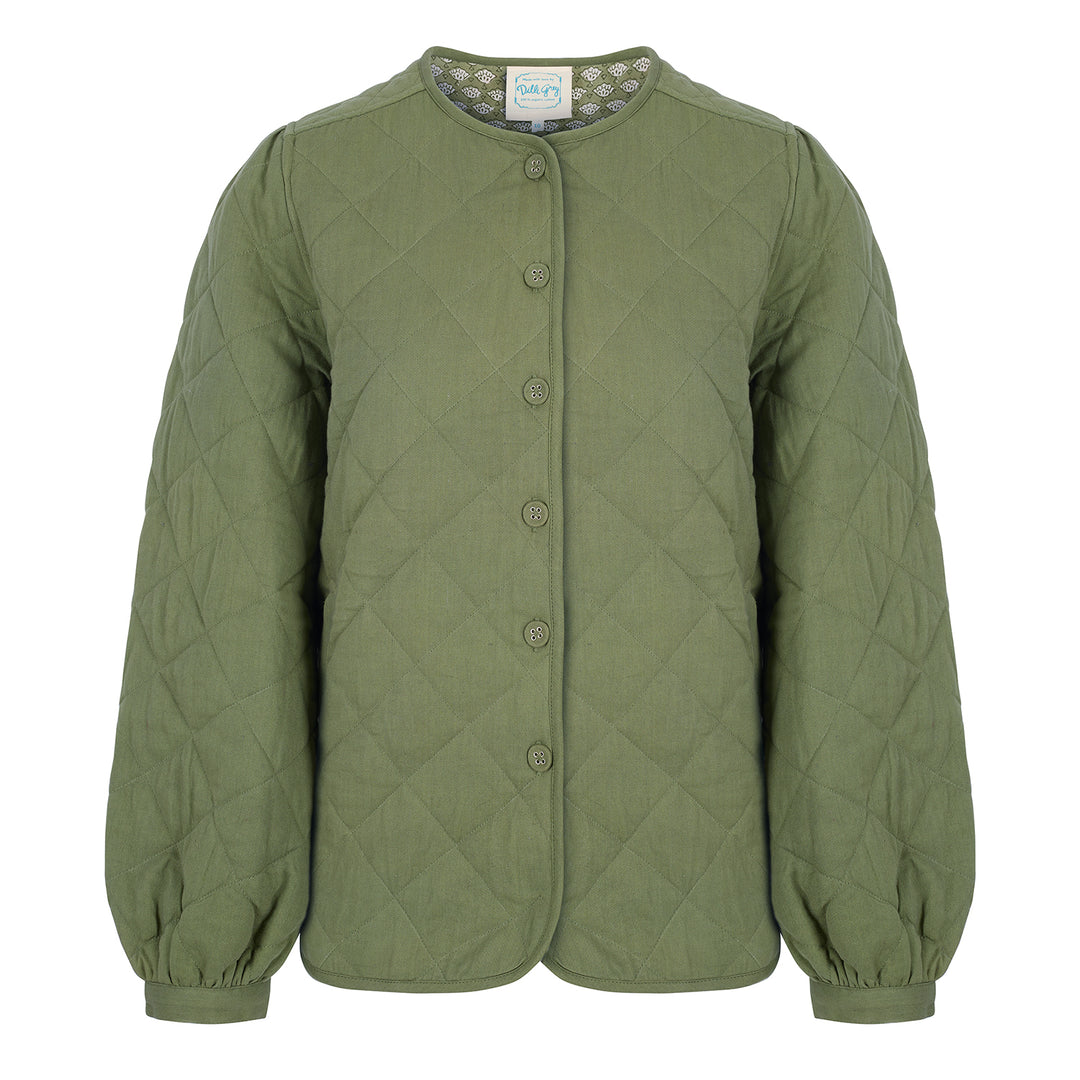 Tara Twill Jacket in Khaki