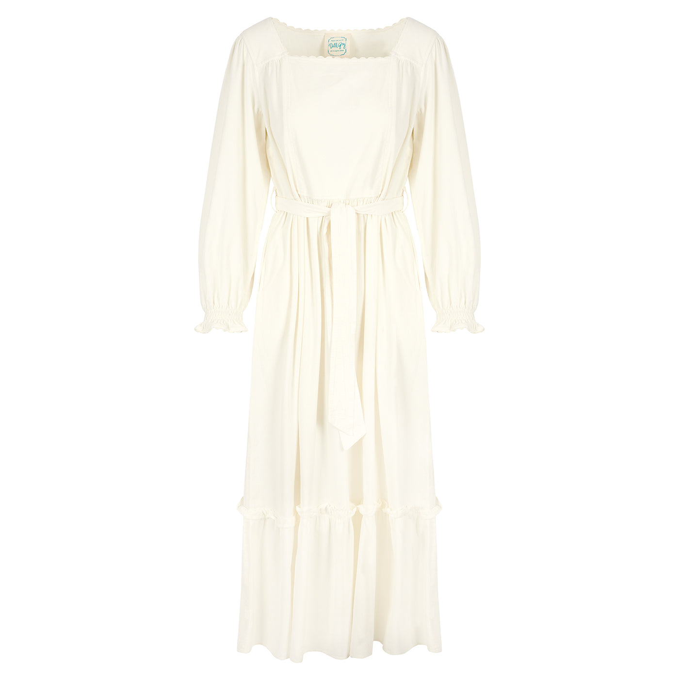 Harper Cord Dress in Winter White