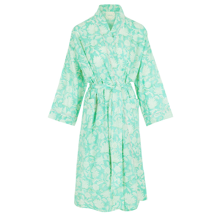 Champaca Robe in Aqua Splash