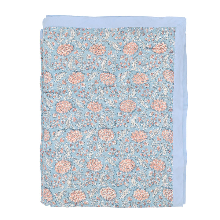 Glacier Blue Johari Reversible Quilt