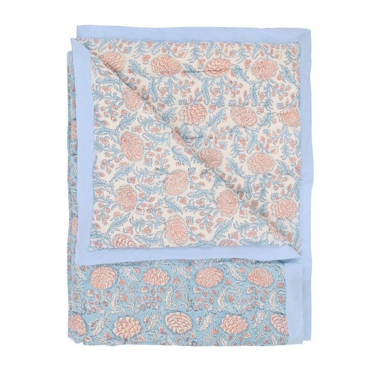 Glacier Blue Johari Reversible Quilt