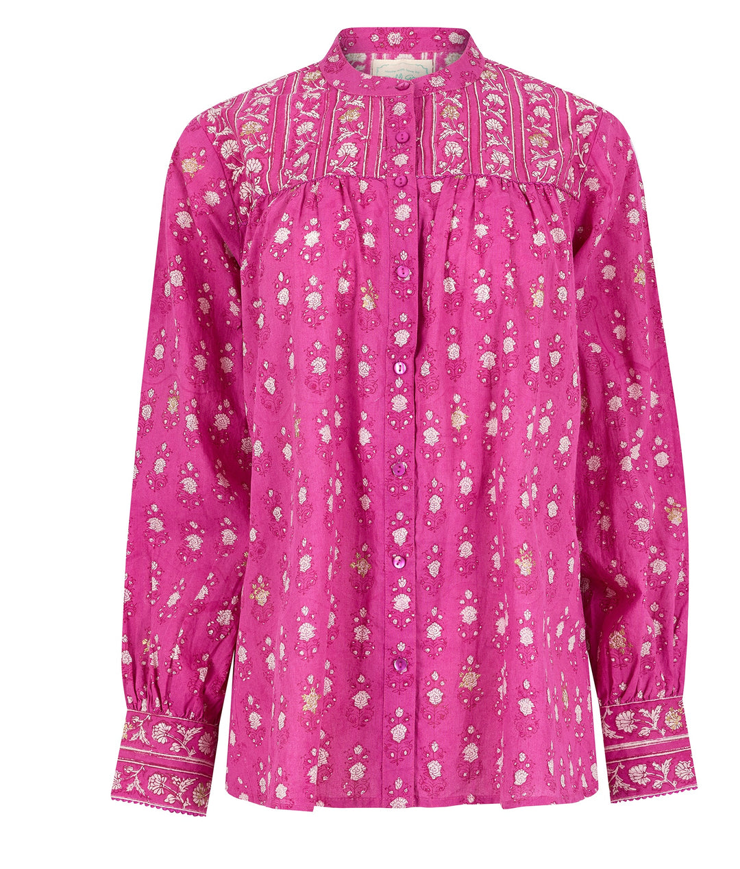 Sammia shirt in Magenta - Dilli Grey