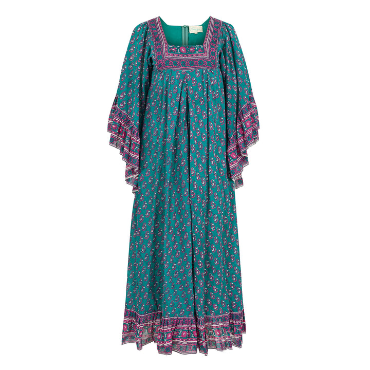 Goddess Maxi Dress In Teal and Magenta - Dilli Grey