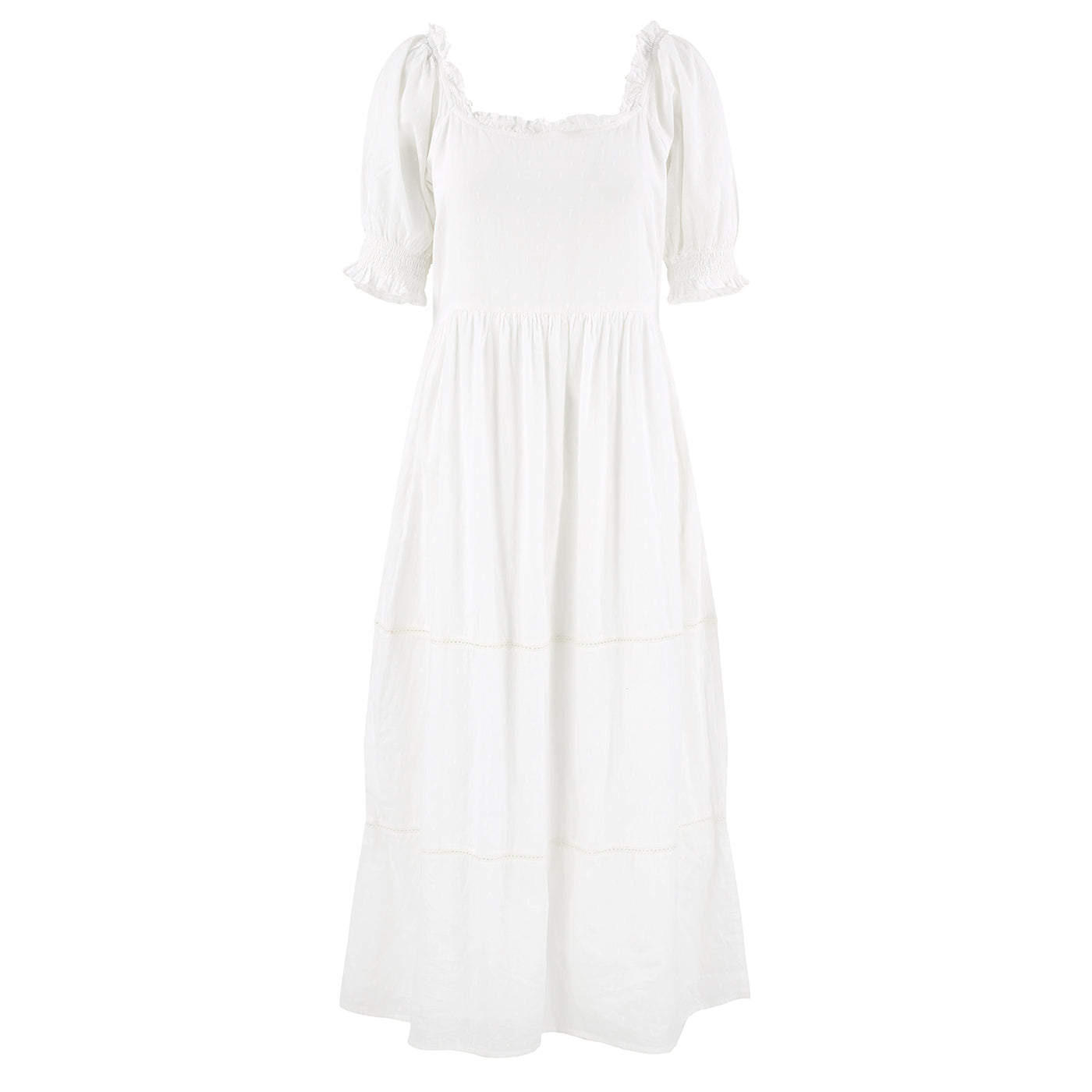 Lily Midi Dress In Jasmine White