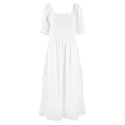 Lily Midi Dress In Jasmine White