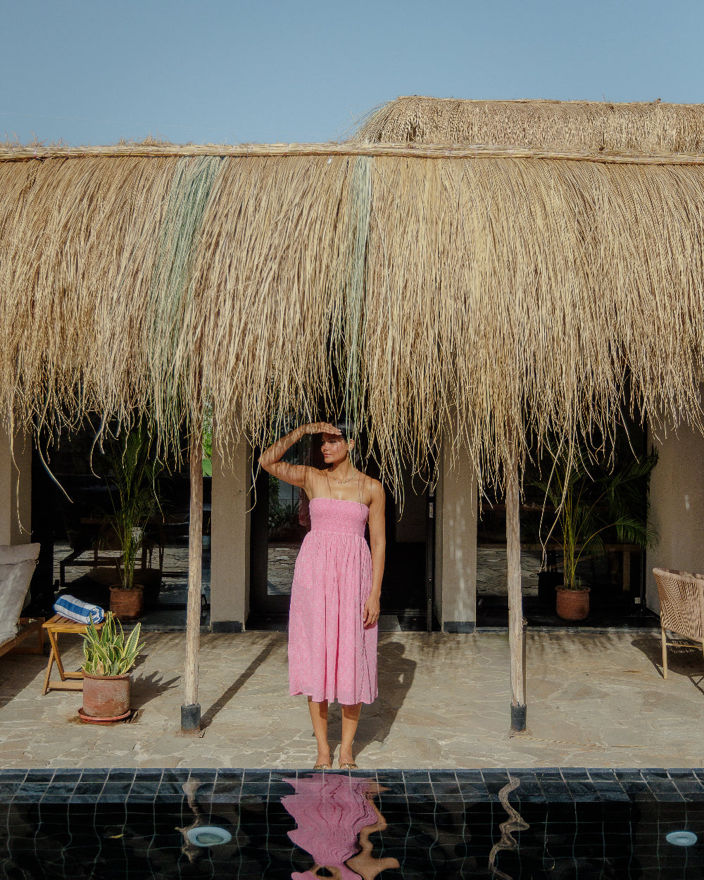 Asha 2-in-1 Maxi Skirt & Bandeau Dress in Pink - Dilli Grey