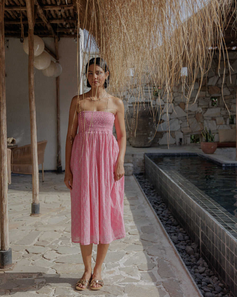 Asha 2-in-1 Maxi Skirt & Bandeau Dress in Pink - Dilli Grey