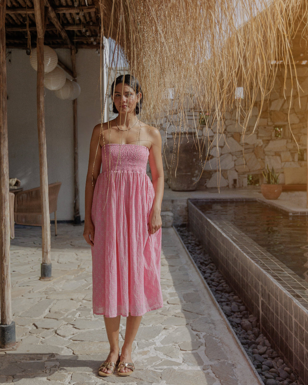 Asha 2-in-1 Maxi Skirt & Bandeau Dress in Pink - Dilli Grey