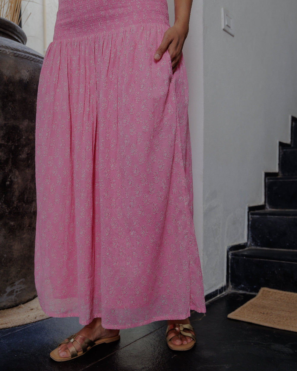 Asha 2-in-1 Maxi Skirt & Bandeau Dress in Pink - Dilli Grey