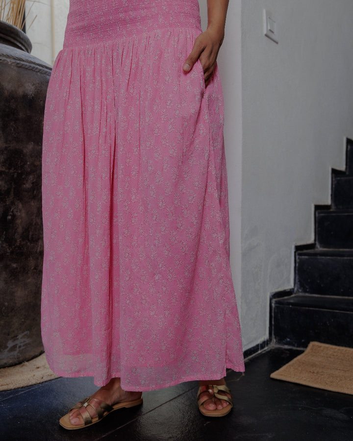 Asha 2-in-1 Maxi Skirt & Bandeau Dress in Pink - Dilli Grey