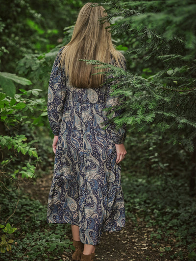 SWATI PAISLEY DRESS IN MIDNIGHT