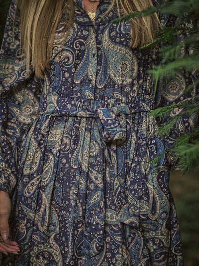 SWATI PAISLEY DRESS IN MIDNIGHT