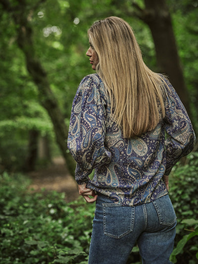 SWATI PAISLEY TOP IN MIDNIGHT