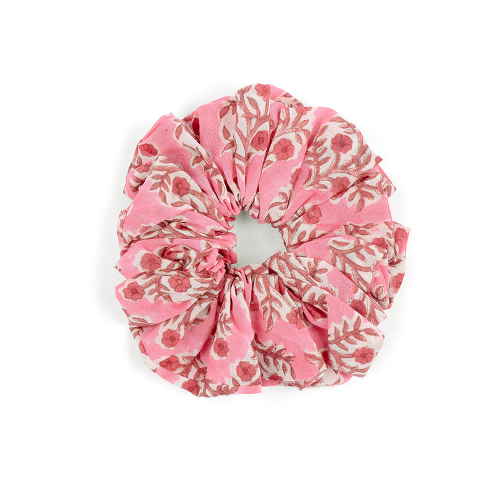 Eyemask and Scrunchie Pouch Set in Rani Pink