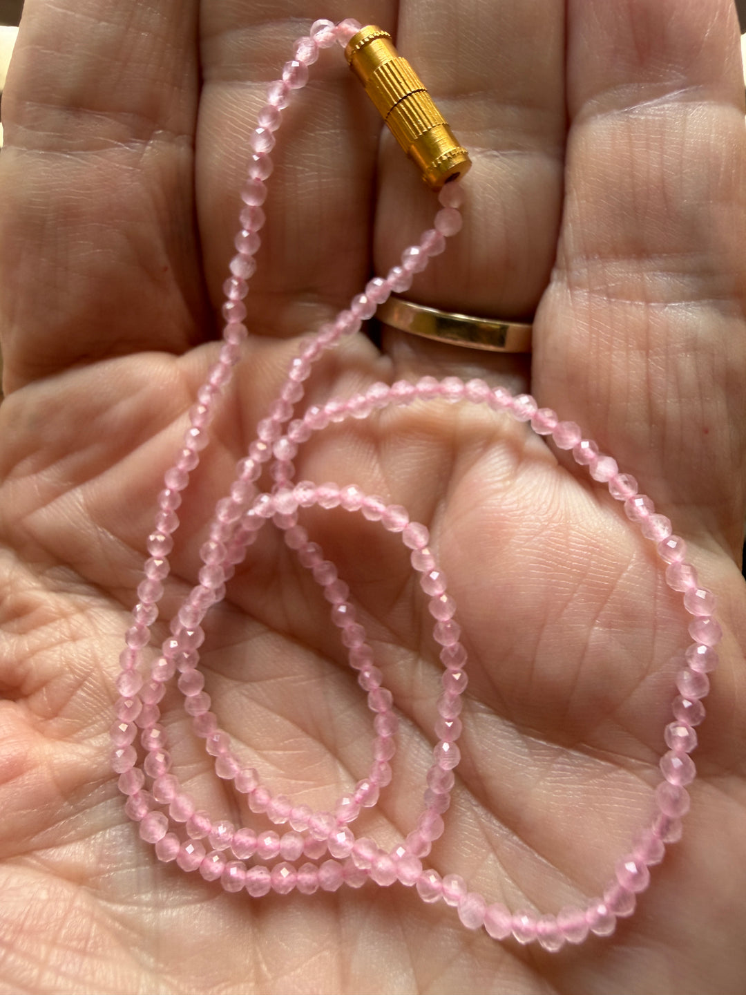 Jaipur Gem Choker in Rose Quartz - SHIPS 9TH SEPTEMBER