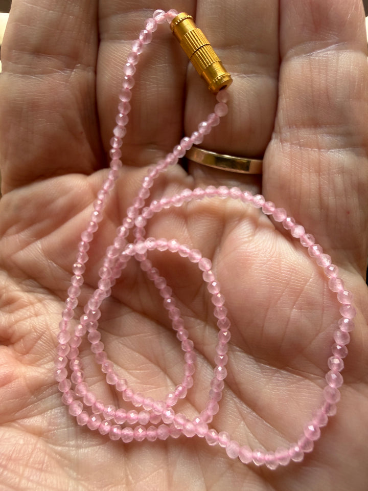 Jaipur Gem Choker in Rose Quartz - SHIPS 9TH SEPTEMBER
