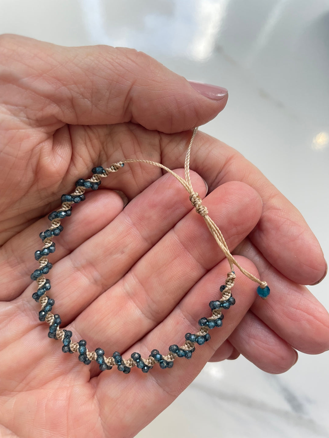 Jaipur Plaited Gem Bracelet in Blue Topaz