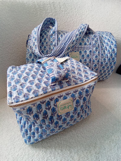 Blue Tulip Mini Quilted Bowling Bag