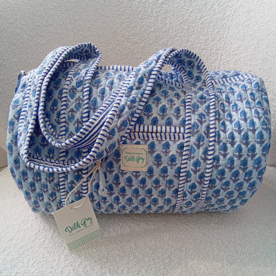 Blue Tulip Mini Quilted Bowling Bag