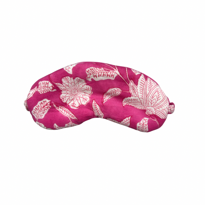 Pink Champaca Print Eye Mask