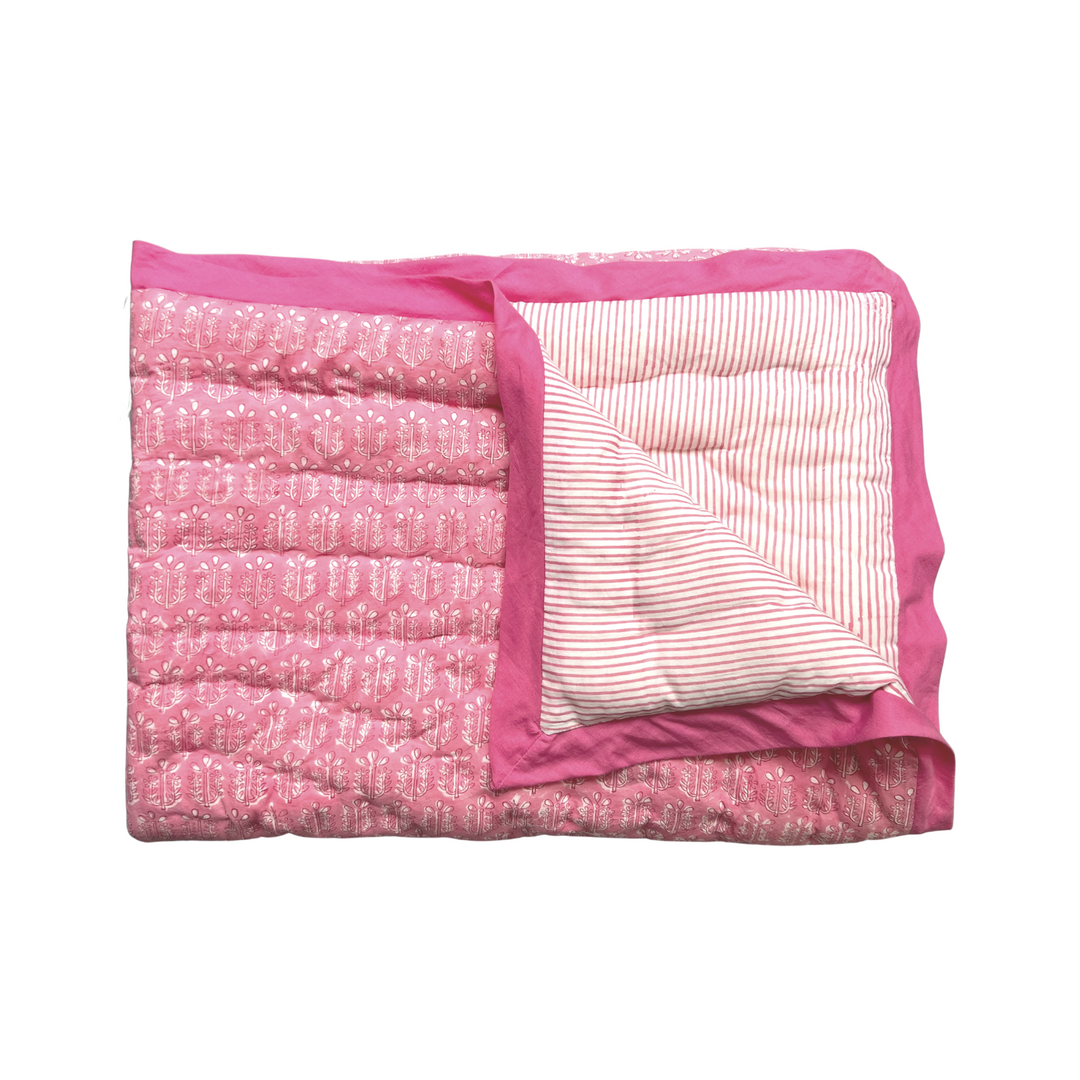 Phool Bloom mini quilt in Pink