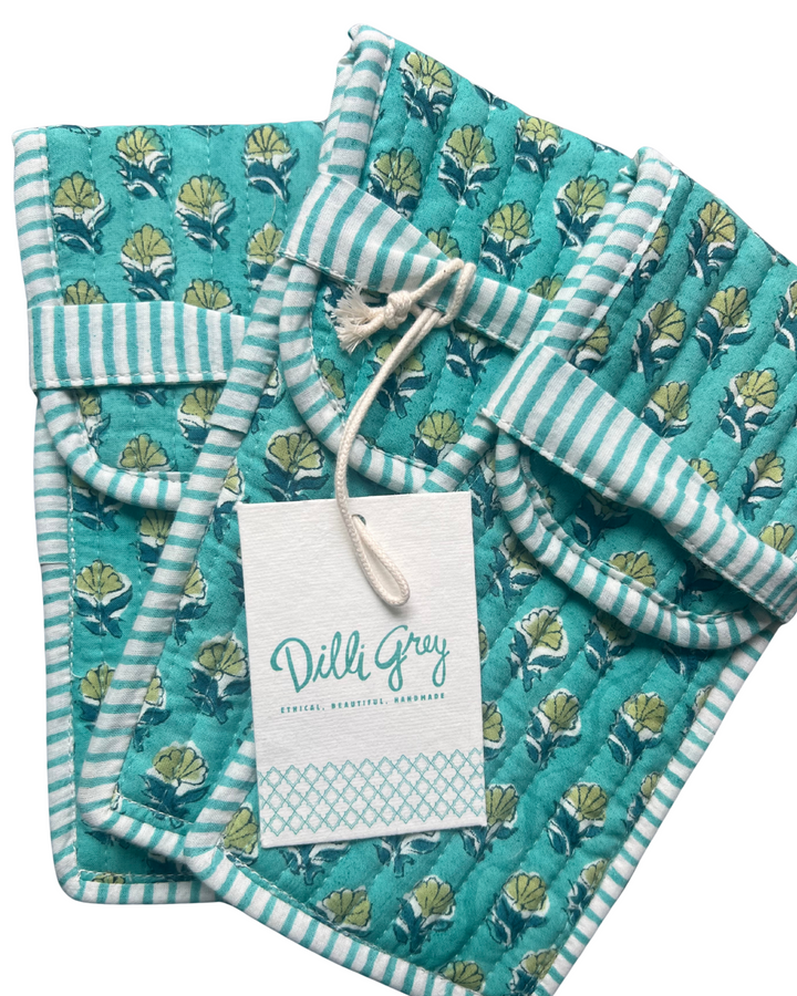 Daisy Buta Glasses Case in Pool Blue