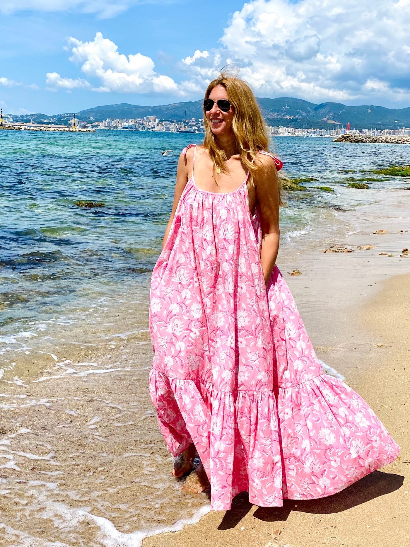 Missy Maxi Sun dress in Pink