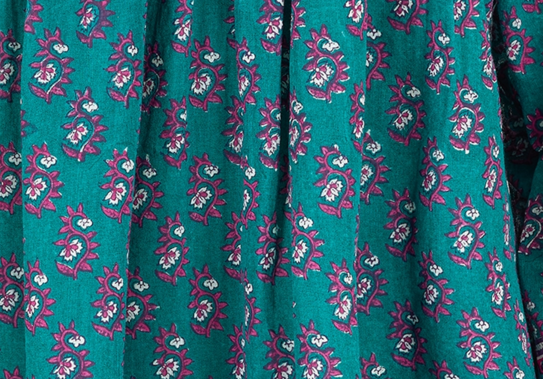Priya Midi Dress In Teal and Magenta - Dilli Grey