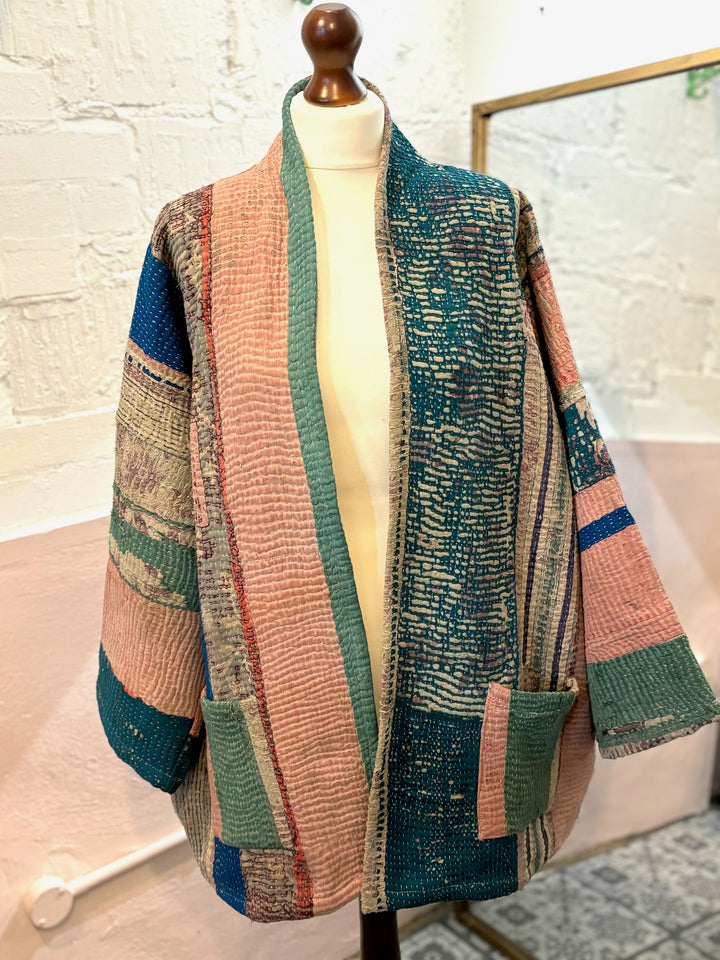 Reversible oversized Vintage Kantha Jacket No 8