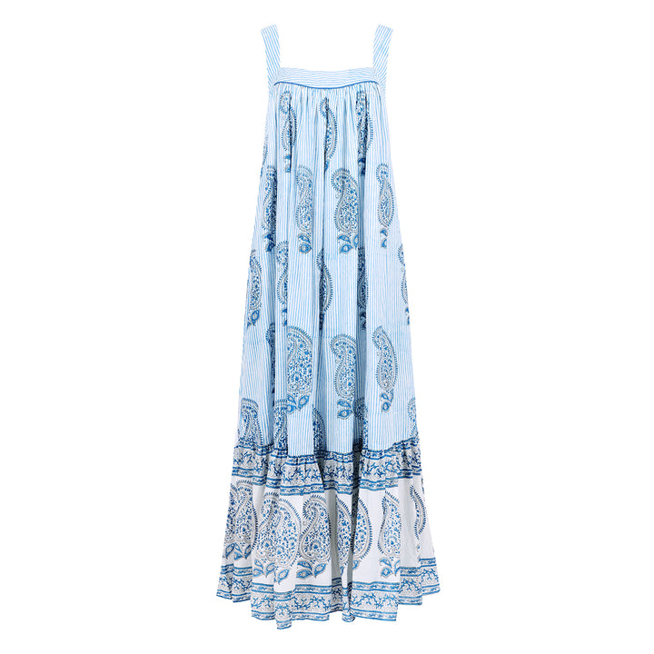 Kaya Maxi Sundress in Dusty Blue - Dilli Grey