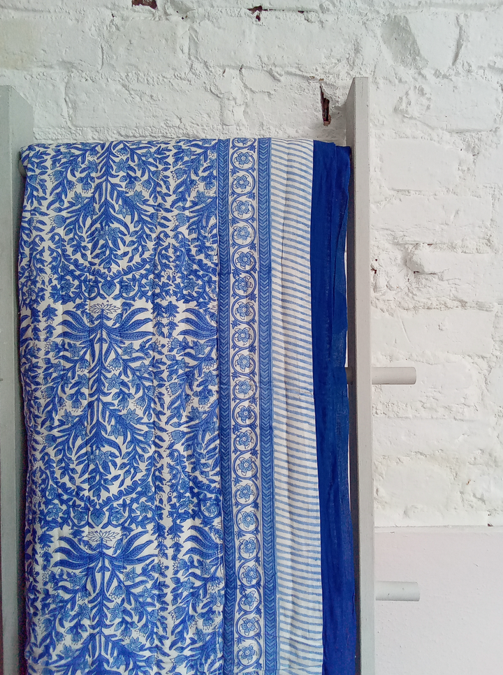 blue cotton king size quilt