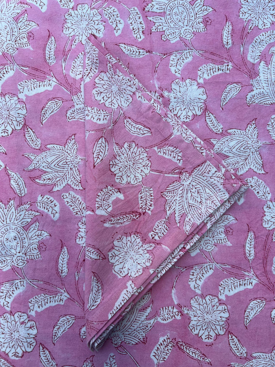 Champaca Print Napkin Set of 2 in Rani Pink