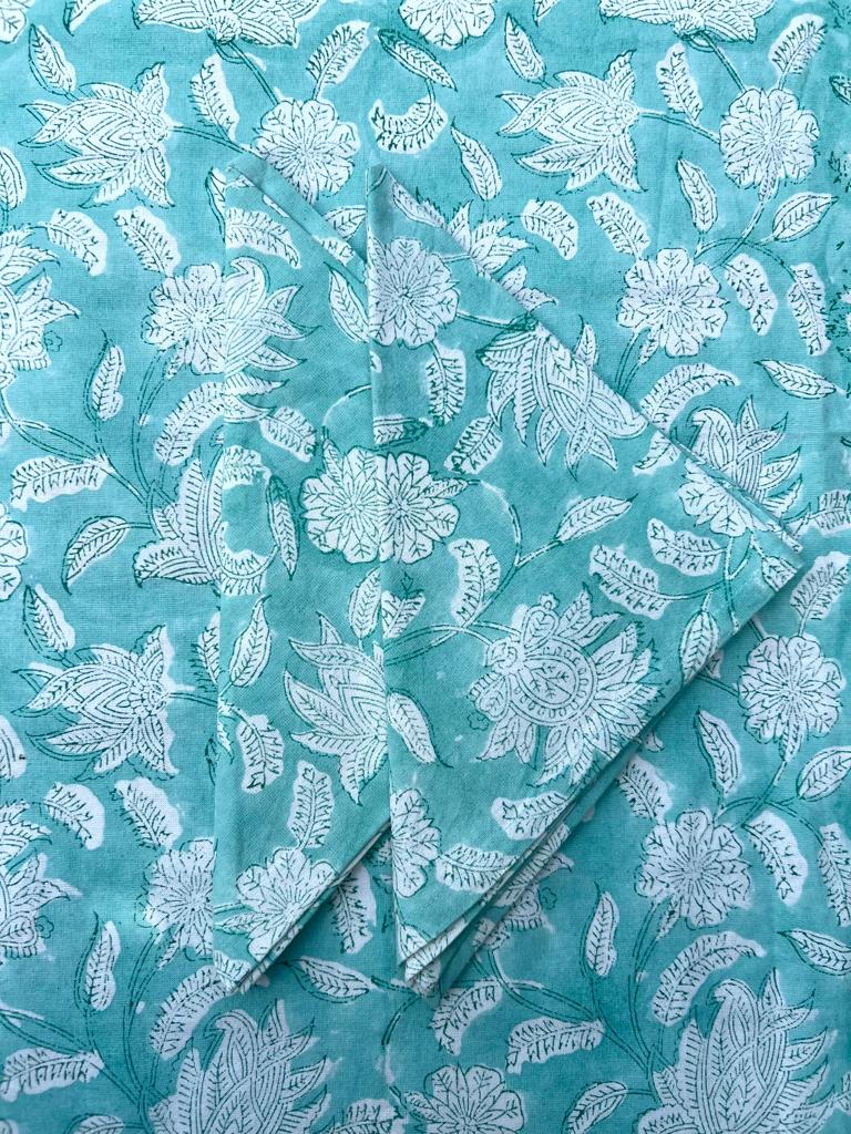 Champaca Print Napkin set of 2 in Aqua Splash