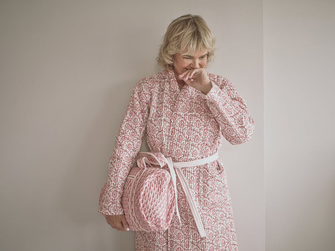 Desert Rose Paisley Quilted Robe