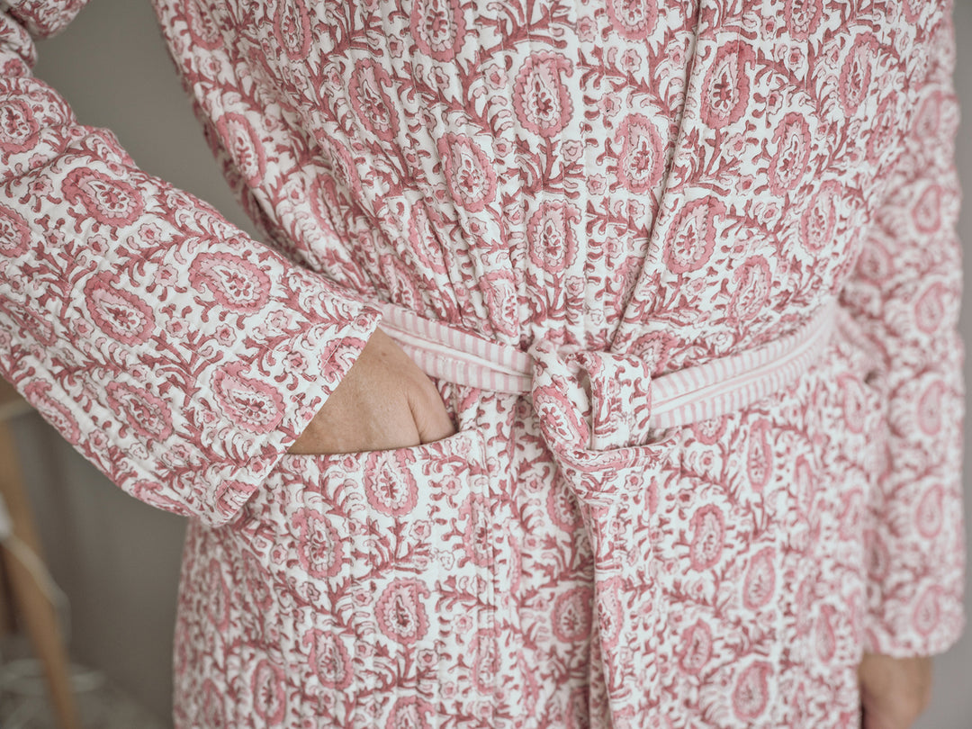 Desert Rose Paisley Quilted Robe