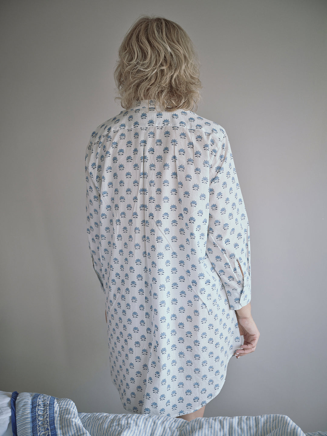 Lotus Boyfriend Nightshirt in Cornflower