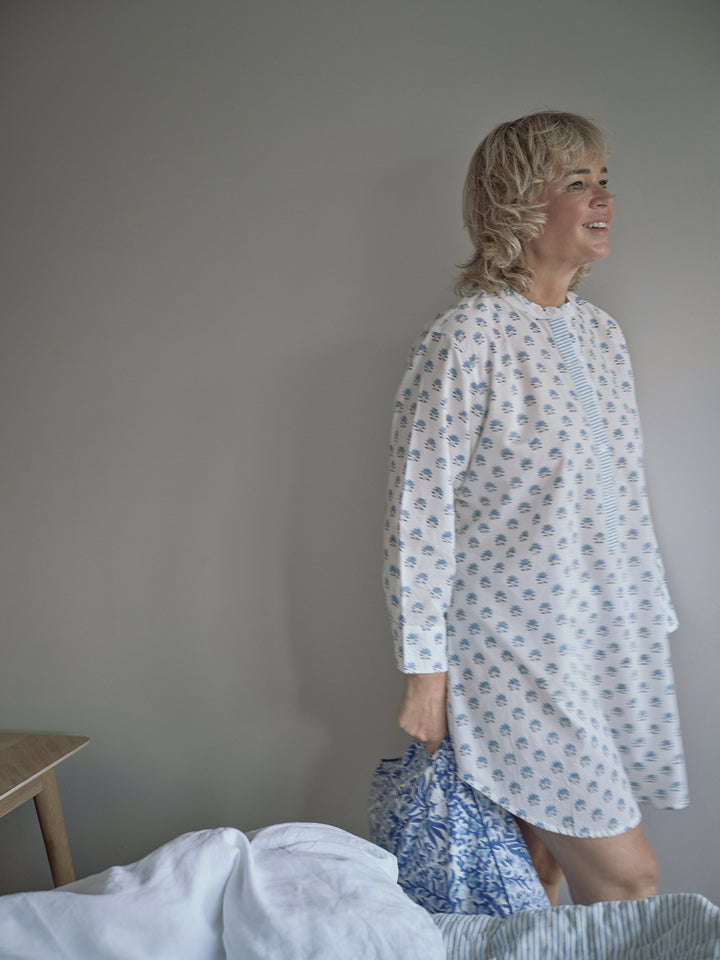 Lotus Boyfriend Nightshirt in Cornflower