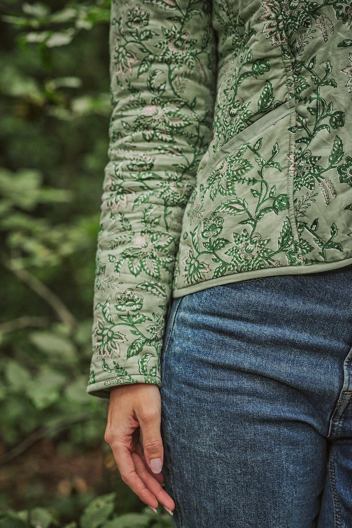 Lauren Quilted Jacket In Sage