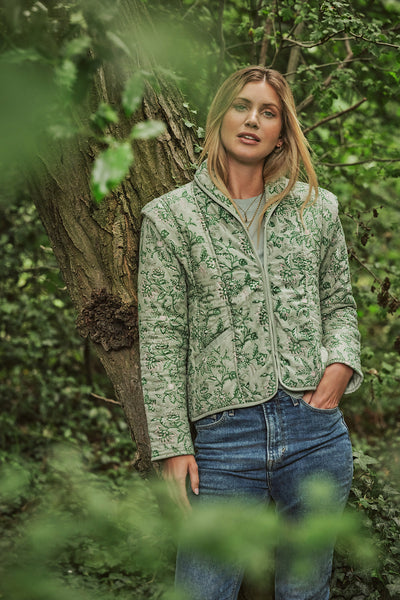 Lauren Quilted Jacket In Sage