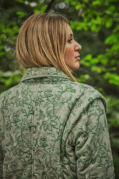Lauren Quilted Jacket In Sage